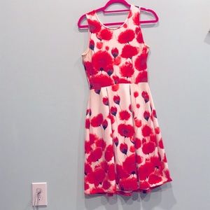 Gilli red poppy print dress